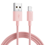 Kabel Joyroom Colorful Data Cable S-2030M13 USB-A / Lightning 2.4A 2m - różowy