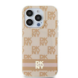 DKNY IML Checkered Mono Pattern &amp; Printed Stripes MagSafe case for iPhone 11 / Xr - pink