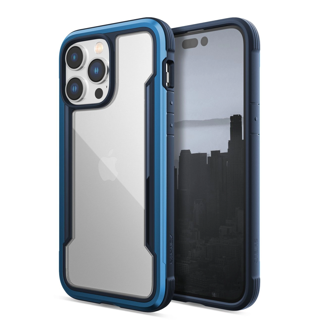 Raptic X Doria Shield Case iPhone 14 Pro Max armored cover blue