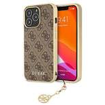 Guess GUHCP13XGF4GBR iPhone 13 Pro Max 6,7&quot; braun/braunes Hardcase 4G Charms Collection