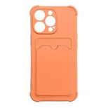 Card Armor Case Pouch Cover For Samsung Galaxy A22 4G Card Wallet Silicone Armor Cover Air Bag Orange