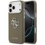 Guess Grained Big 4G Classic Logo Case for iPhone 17 Pro Max - Brown