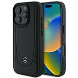 Mercedes Urban Lederhülle für iPhone 16 Pro Max – Schwarz