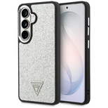 Etui Guess Fixed Glitter Triangle MagSafe na Samsung Galaxy S26+ - srebrne