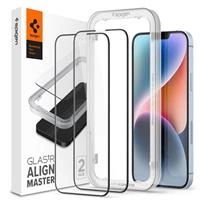 Szkło hartowane Spigen ALM Glass FC na iPhone 13 / 13 Pro / 14 - czarne