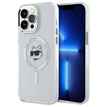 Karl Lagerfeld IML Metal Choupette Head MagSafe Case für iPhone 14 Pro Max - Weiß