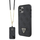 Etui Guess Crossbody 4G Metal Logo na iPhone 12 / iPhone 12 Pro - czarne