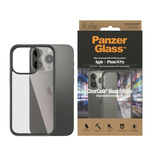 PanzerGlass ClearCase antibakterielle Hülle für iPhone 14 Pro – transparent und schwarz