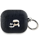 Karl Lagerfeld Monogram Karl &amp; Choupette Head case for AirPods 3 - black