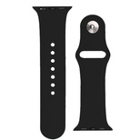 Silikonarmband APS für Apple Watch 42/44/45mm Uhrenarmband - Schwarz