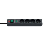 Brennenstuhl Eco-Line surge protector strip 4 sockets 1.5m 13.500A - black