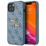 Etui Guess 4G Big Metal Logo na iPhone 13 mini - niebieskie