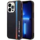 Etui BMW IML Tricolor Stripe na iPhone 14 Pro - czarne