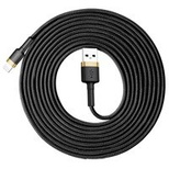 Baseus Cafule USB-A / Lightning 2A QC 3.0 Kabel 3 m - Schwarz und Gold