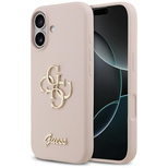 Guess Silicone Big 4G Script Case for iPhone 17 - Pink