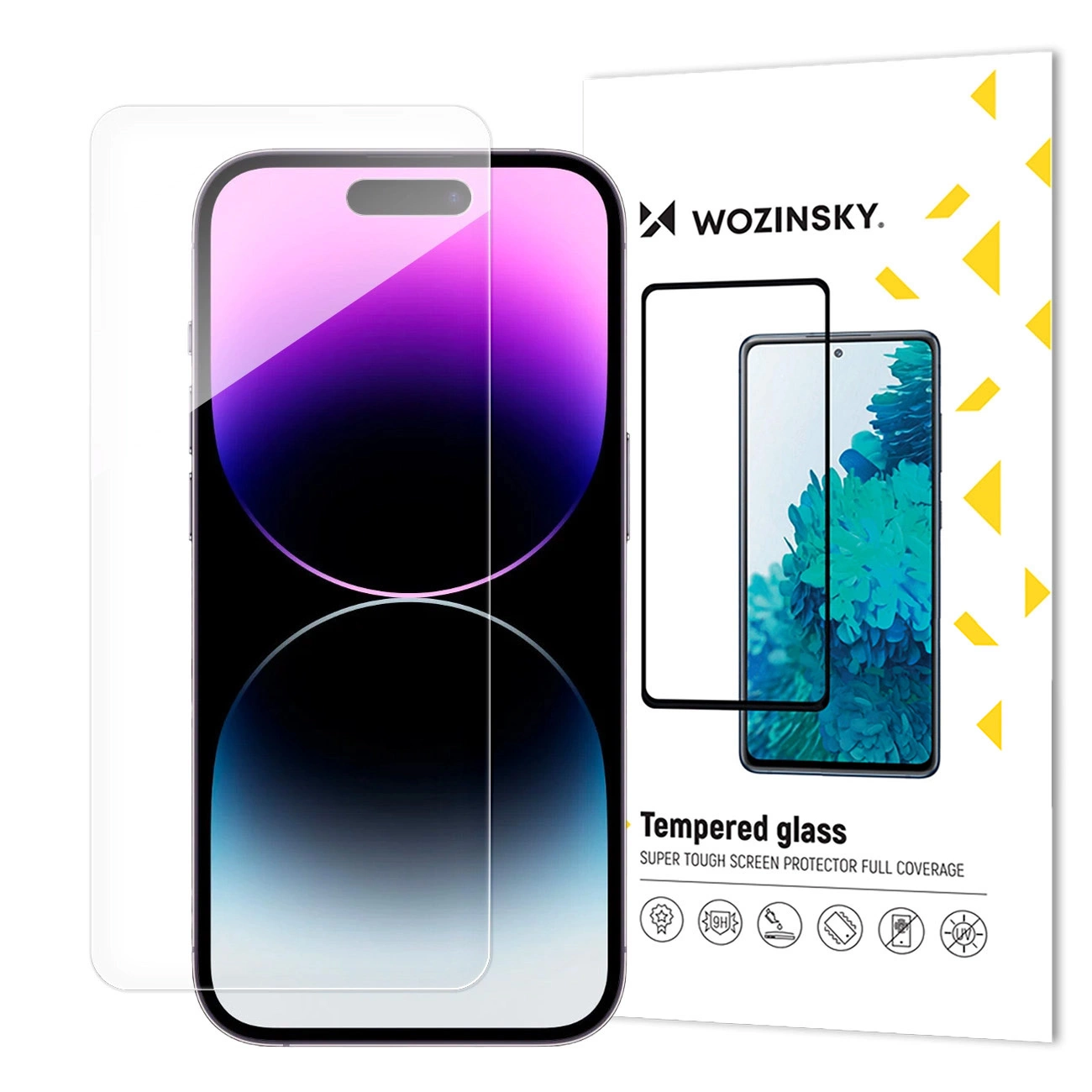 Wozinsky Tempered Glass on white background