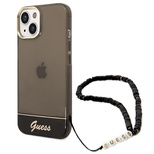 Guess GUHCP14MHGCOHK iPhone 14 Plus 6,7 &quot;black / black hardcase Translucent Pearl Strap