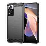 Carbon Case flexible Schutzhülle Xiaomi Redmi Note 11 Pro+ 5G (China) / 11 Pro 5G (China) / Mi11i HyperCharge / Poco X4 NFC schwarz