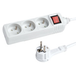 Hama Standard 3-socket power strip 1.5m - white