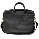 Torba Guess Saffiano Script na laptopa 16" - czarna