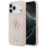 Guess Grained Big 4G &amp; Classic Logo Hülle für iPhone 17 Pro Max - Pink