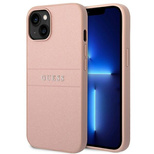 Guess Saffiano Strap Case für iPhone 14 Plus - Rosa