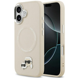 Karl Lagerfeld Karl &amp; Choupette Pins MagSafe Case für iPhone 17 - Beige