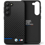 BMW Leder Carbon Hülle für Samsung Galaxy S23+ - schwarz