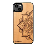 Bewood Mandala Apple Tree Holzhülle für iPhone 14 Plus – Hellbraun