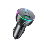 Joyroom 70W car charger with 3 ports: USB, 2 x USB C black (JR-CL26) - OUTLET