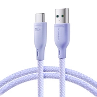 Kabel Joyroom Multi-Color Series S-A34 USB-A / USB-C 100W 1m - fioletowy
