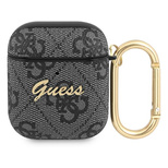 Etui Guess 4G Script Metal Collection na AirPods 1 / 2 - szare