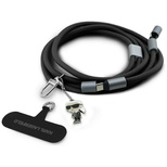 Karl Lagerfeld CBDY Ikonik Charm USB-C-Kabel / USB-C-Lanyard – Schwarz