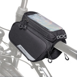 Wozinsky frame bike bag + detachable phone cover up to 6.5 "1.5l black (WBB7BK)