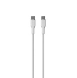 Puro Soft USB-C - USB-C 60W 1.5m silicone cable - white