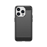 Flexible carbon pattern case for iPhone 15 Pro Carbon Case - black