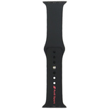 Audi Sport Red Logo Silikon- Watch für Apple Watch 40 / 41 / 42 mm - schwarz