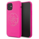 Guess GUHCN65LS4GFU iPhone 11 Pro Max fuksja/fuchsia hard case Silicone 4G Tone On Tone