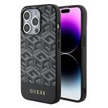 Guess GCube Stripes MagSafe case for iPhone 15 Pro Max - black