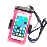 Wasserdichte Armband-Handyhülle aus PVC – rosa