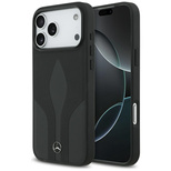 Mercedes Leather The Move MagSafe Case für iPhone 17 Pro Max - Schwarz