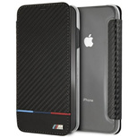 Etui BMW Carbon Tricolor Stripe na iPhone XS Max  - czarne