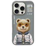 Etui Nimmy Cool&Cute 2.0 Bear na iPhone 16 Pro Max - szare