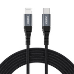 Choetech IP0039 USB-C / Lightning MFi cable, 1.2m long - black