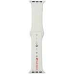 Pasek Audi Sport Red Logo Silicone Watch Strap na Apple Watch 40 / 41 / 42 mm - biały