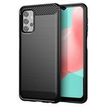 Carbon Case Flexible TPU Hülle für Samsung Galaxy A32 5G schwarz