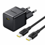 Ładowarka sieciowa Baseus Palm 1C 20W (z kablem Baseus Mini White USB-C 60W (20V/3A) 1m) - czarna