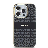 DKNY IML Mono &amp; Stripe MagSafe Hülle für iPhone 15/14/13 – Schwarz