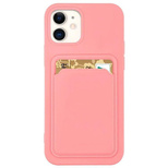 Card Case silicone case wallet with card pocket for Samsung Galaxy S22+ (S22 Plus) pink