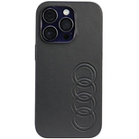 Audi Kunstleder iPhone 14 Pro 6,1&quot; schwarz/schwarz Hardcase AU-TPUPPCIP14P-TT/D1-BK